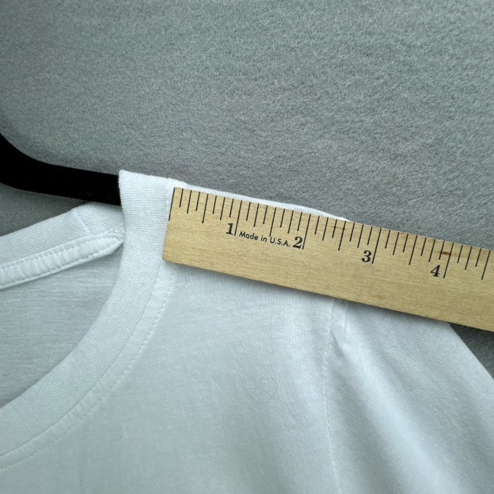 Gretchen Scott Shirt Womens Medium White‎ Pullover Inspirational Tee 3/4 Sleeve - Picture 11 of 15